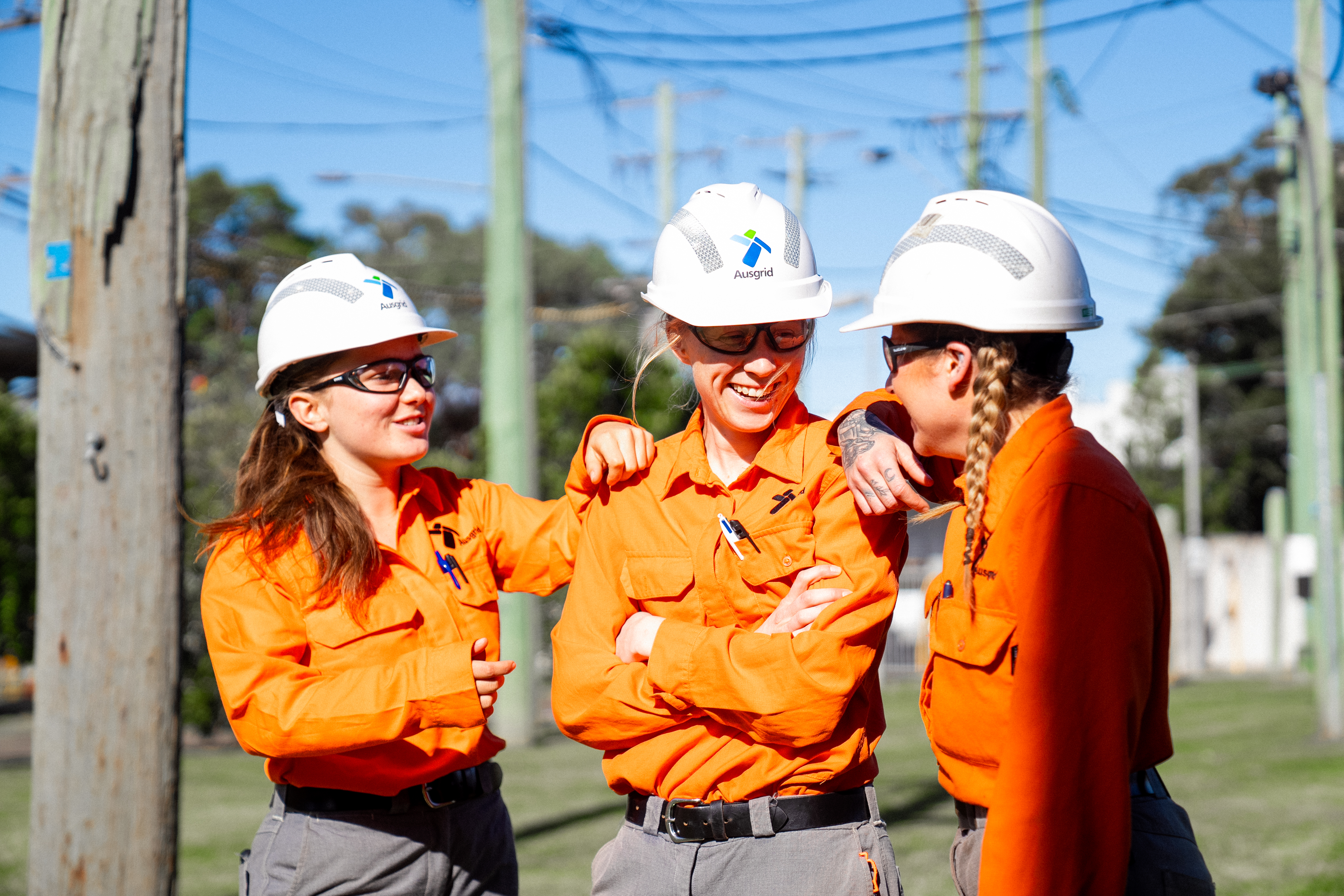 Three female ausgrid apprentices