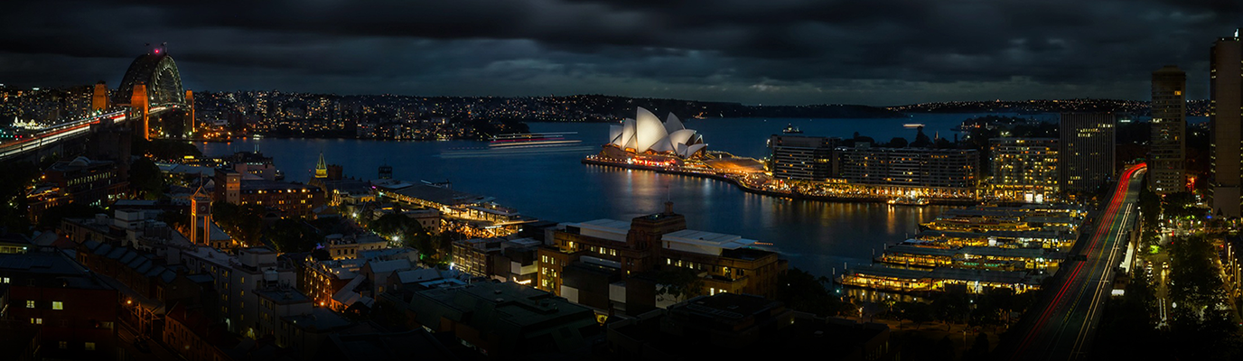 Sydney Harbour at night