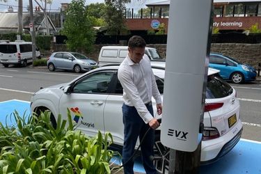 Power pole EV charger in Glebe