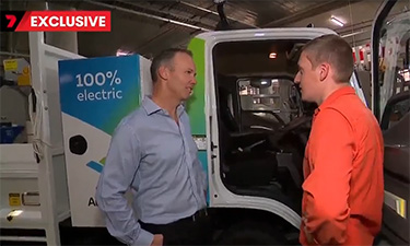 Marc England, CEO - Channel 7 news talking about new EV Trucks