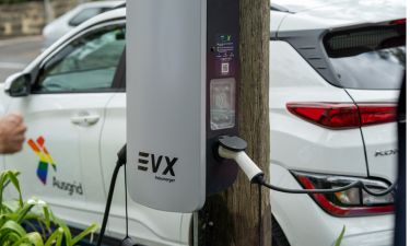 Ausgrid fleet vehicle being charged by EVX charger