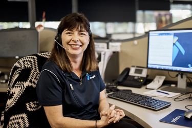 Lady working in customer service