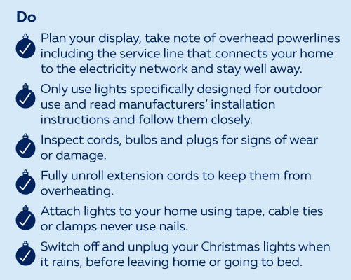 Christmas Electrical Safety - Dos