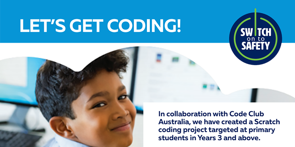 Lets get coding banner - Ausgrid Electricity Safety Week