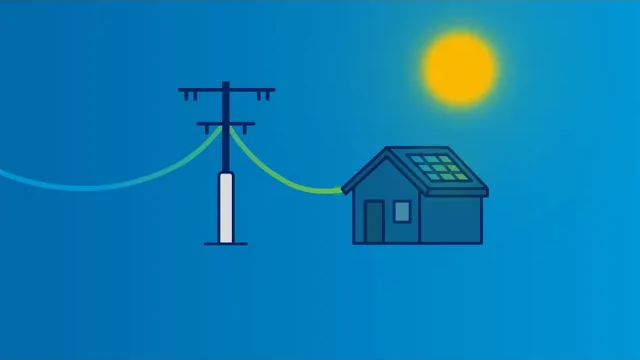 Solar panel on a house
